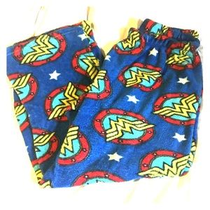 Fuzzy Wonder Woman pants